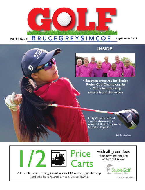 Golf BruceGreySimcoe - September 2018 Edition
